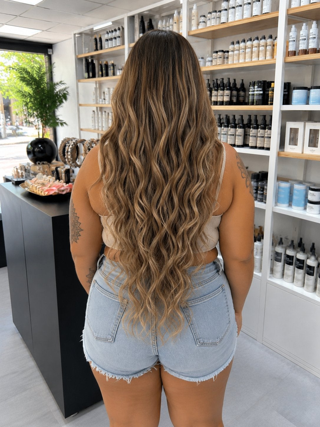 Echthaar haarverlenging hairextensions met genius weft, Ophalen of Verzenden, Nieuw, Pruik of Haarverlenging