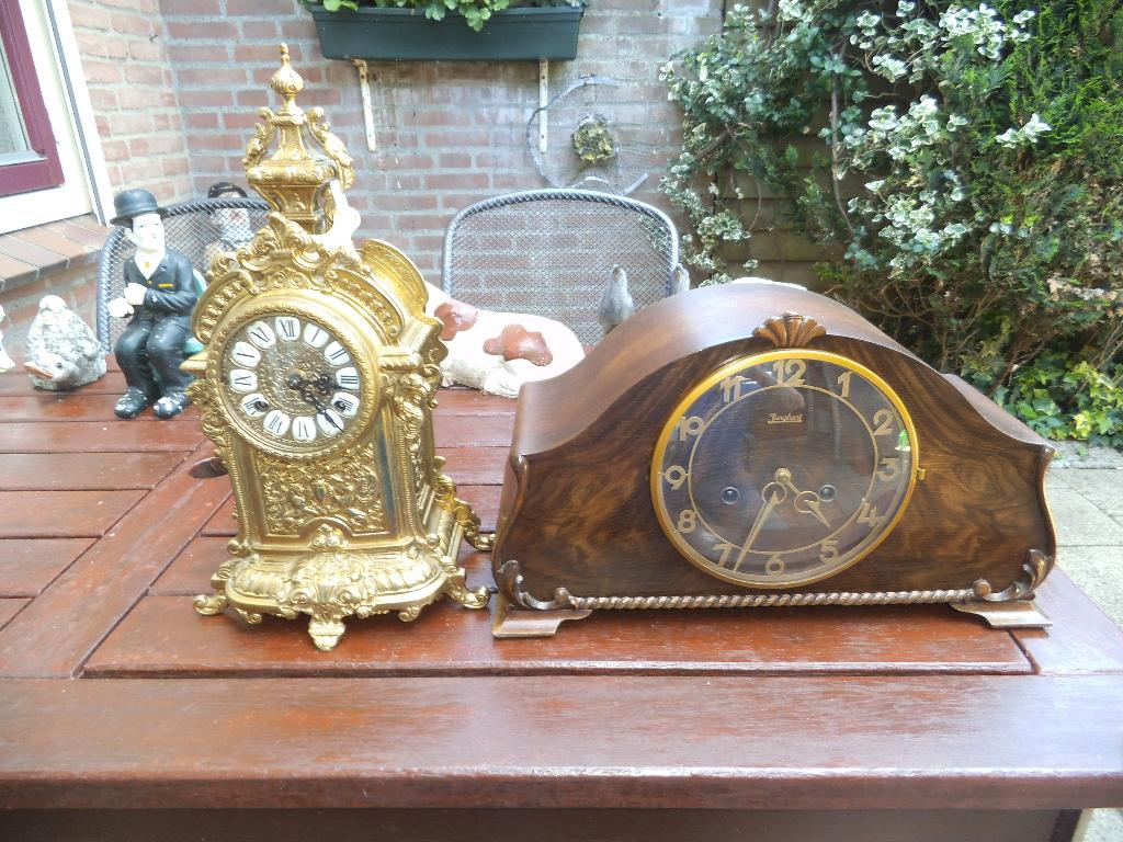 Bronzen klok en Pendule., Antiek en Kunst, Antiek | Klokken, Ophalen