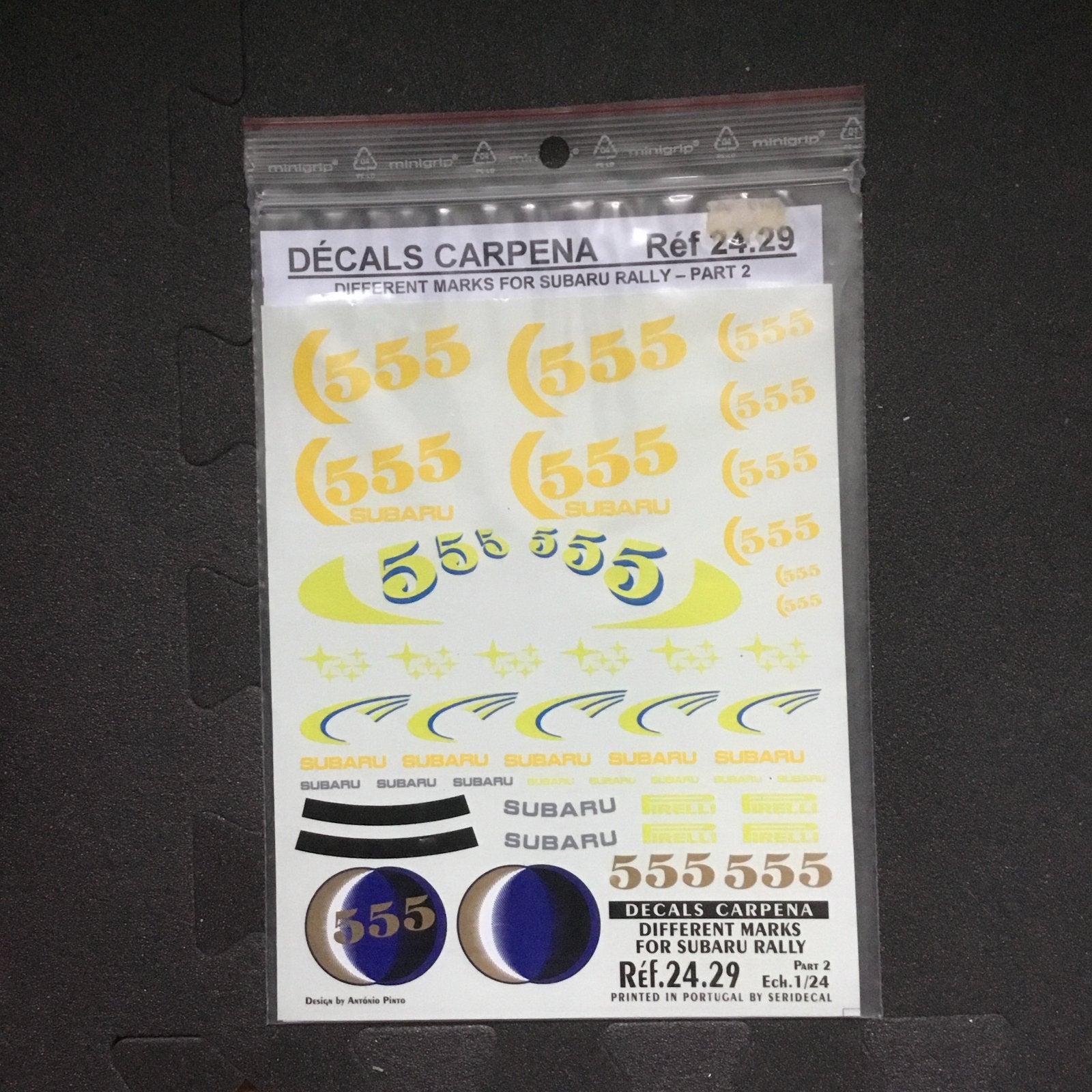 Decals voor Subaru modelauto - Rally 555  set van 3., Overige merken, Auto, 1:32 tot 1:50, Nieuw