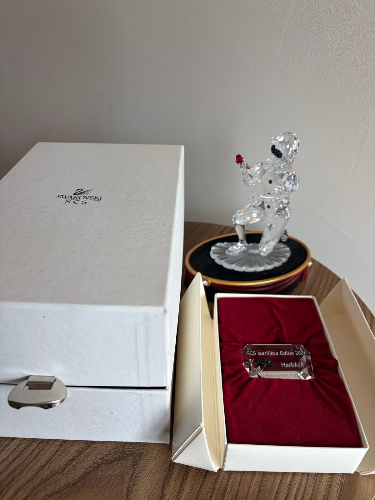 Swarovski SCS Jaarlijkse Editie 2001 Harlekijn, Verzamelen, Ophalen of Verzenden, Zo goed als nieuw, Figuurtje