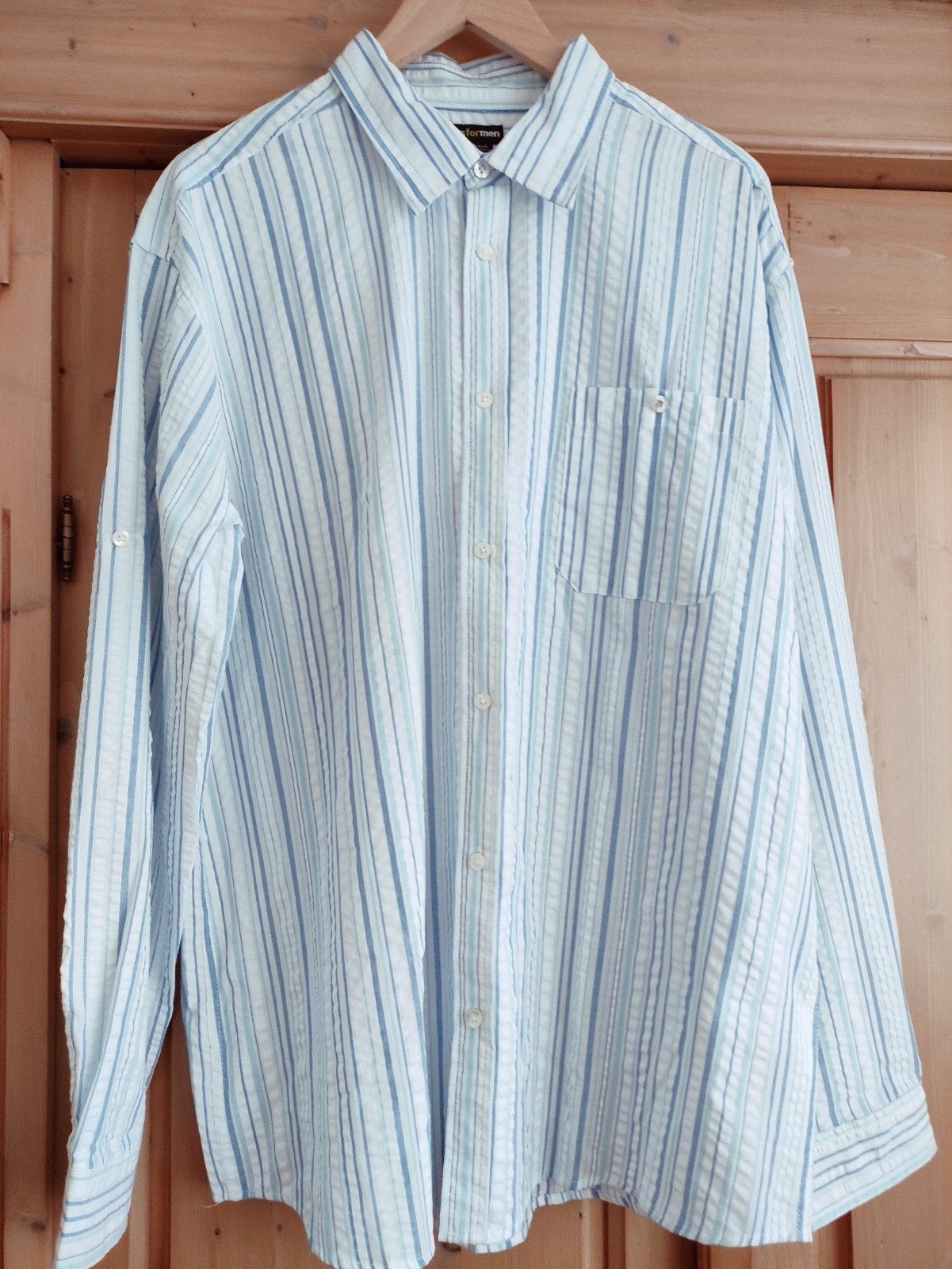 Atlas For Men gestreept overhemd -XXL, Blauw, Nieuw, Atlas For Men, Ophalen of Verzenden