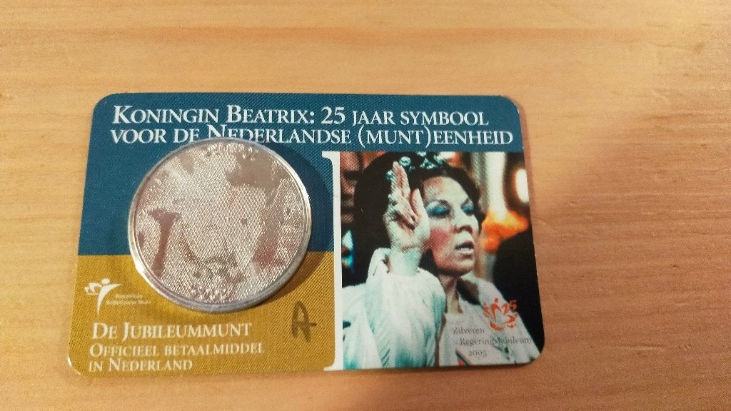 Coincard jubileummunt, Postzegels en Munten, Munten | Nederland, Koningin Beatrix, Zilver, Euro's, Verzenden