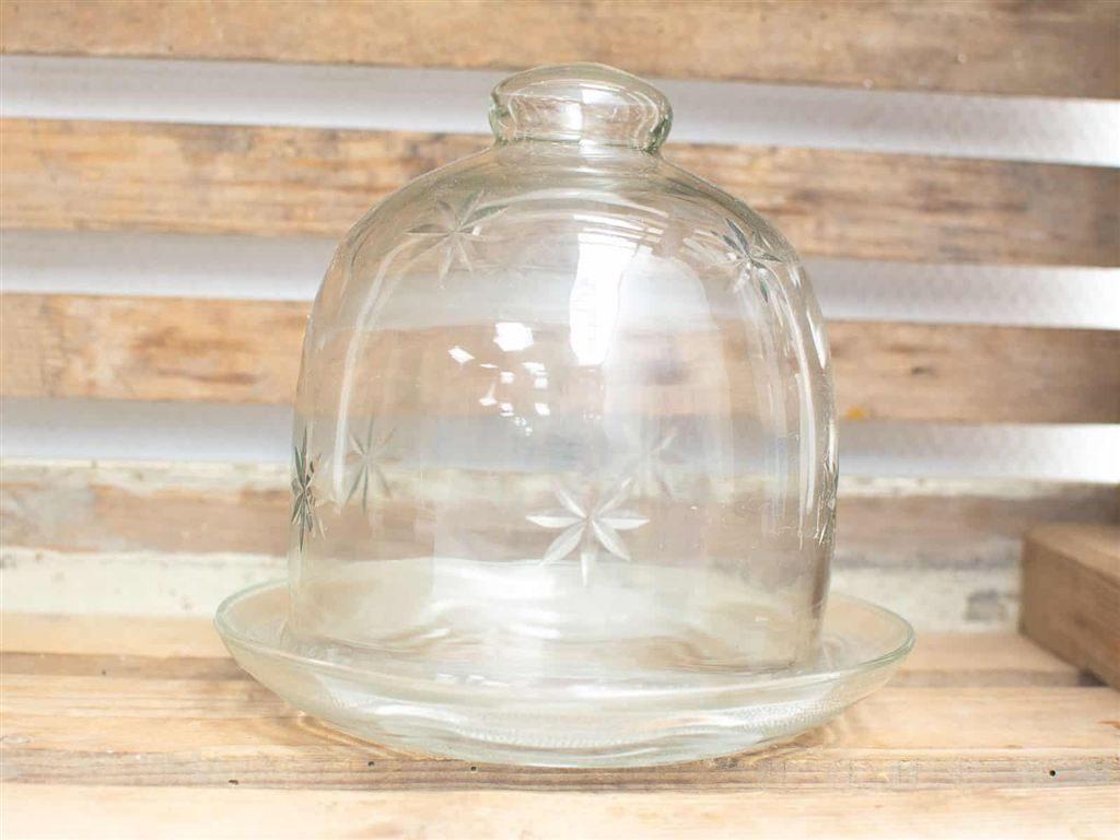 Kleine glazen stulp 24028, Ophalen of Verzenden, Gebruikt, Aardewerk, Bord(en)