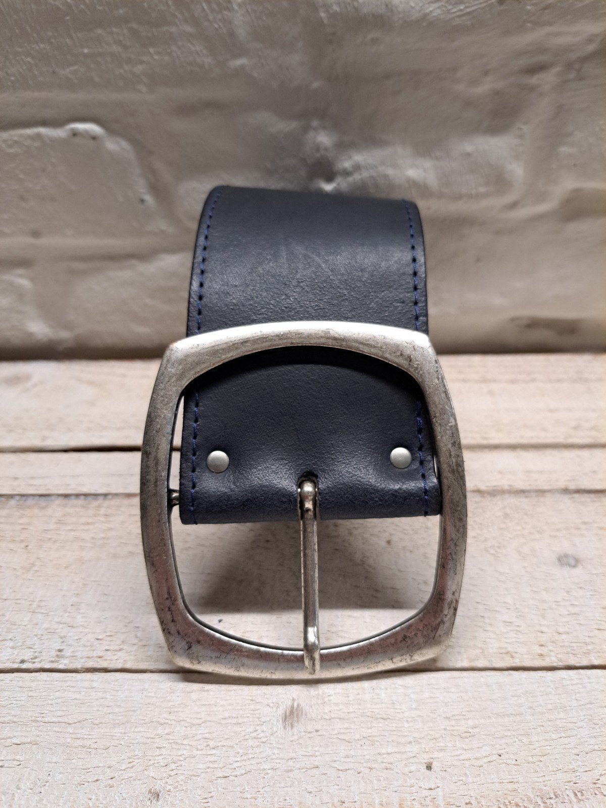Belts & Co blauwe riem, maat 75, 5 cm of meer, Verzenden, Echt leder, Nieuw