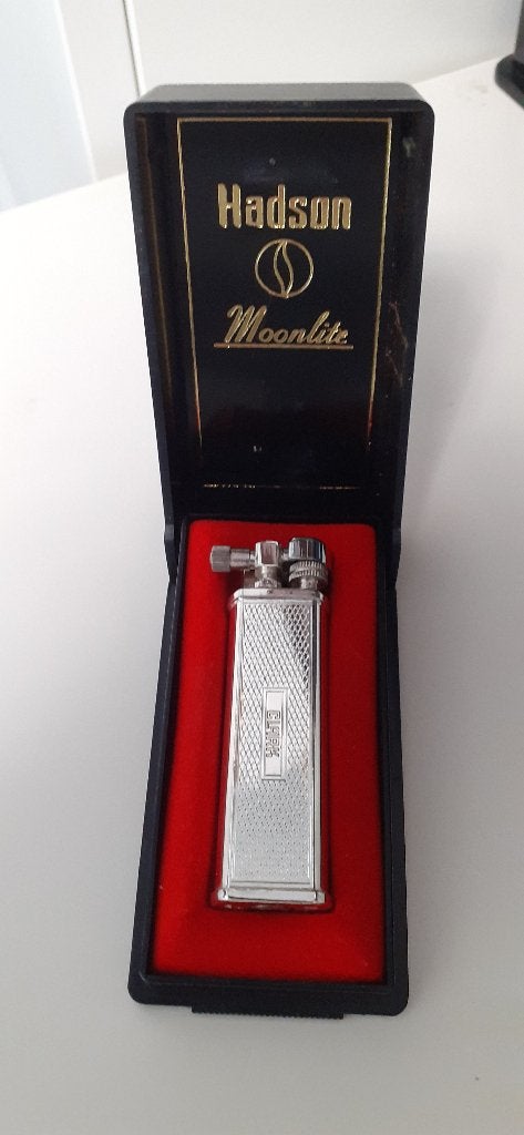 Moonlite - Hadson - Zakaansteker - Verzilverd, Verzamelen, Ophalen of Verzenden, Gebruikt, Aansteker