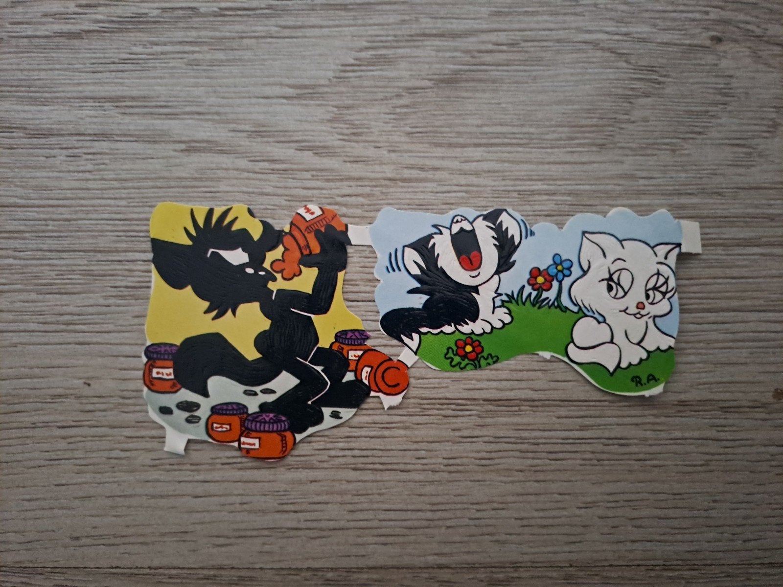 Vintage poezieplaatjes cartoon afbeeldingen plaatjes, Verzamelen, Poesieplaatjes, Ophalen of Verzenden