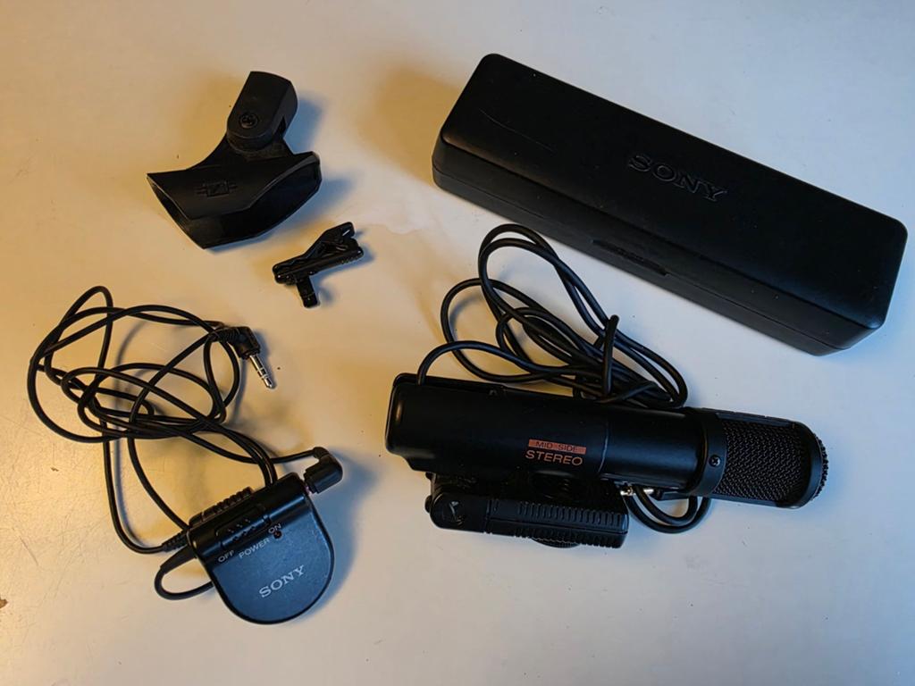Sony ECM-909A en ECM-TS120 Microfoons met accessoires, Muziek en Instrumenten, Microfoons, Overige typen, Ophalen of Verzenden