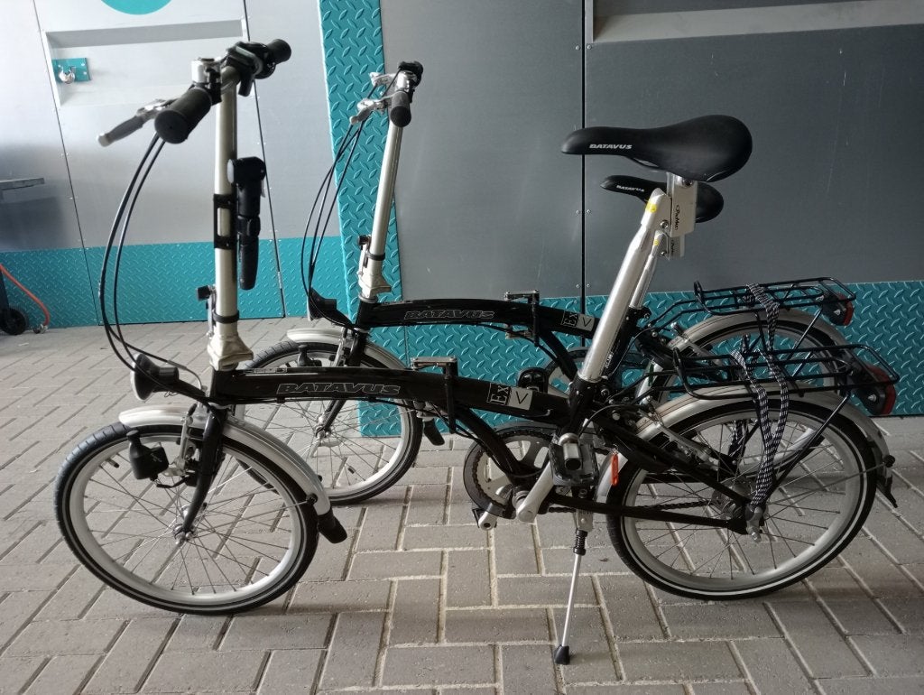 Twee Batavus opvouwbare fietsen - Ideaal voor forenzen, Fietsen en Brommers, Fietsen | Vouwfietsen, Ophalen, 20 inch of meer, Velgrem