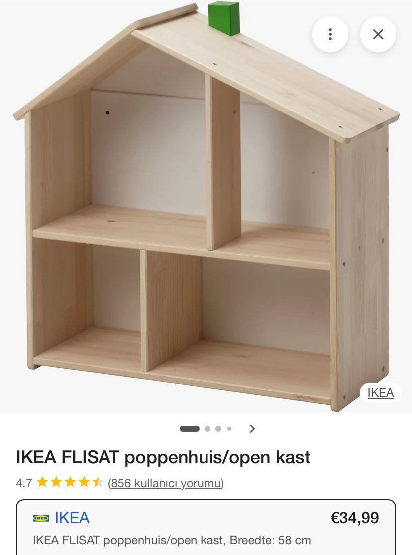 İkea poppen huis, Kinderen en Baby's, Ophalen of Verzenden, Zo goed als nieuw, Babypop