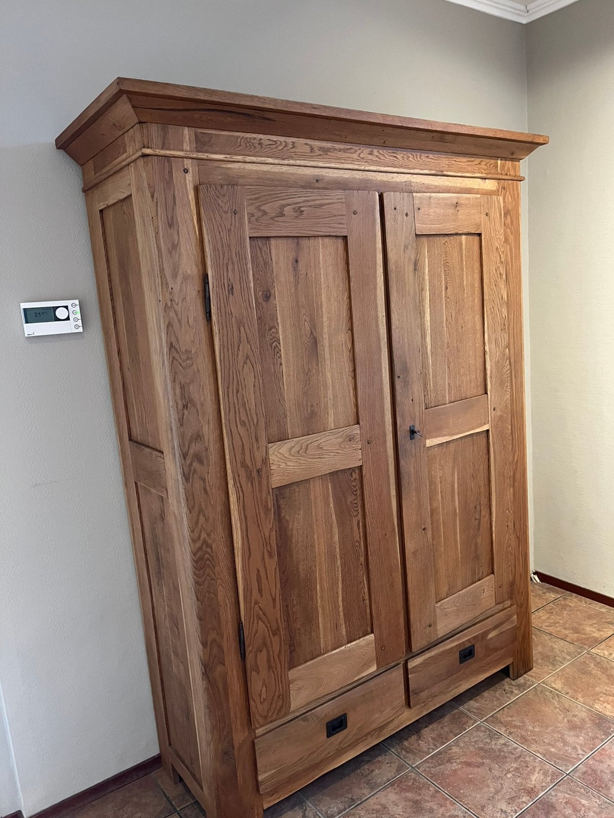 Mooie massief Eiken kast 200cm, Ophalen