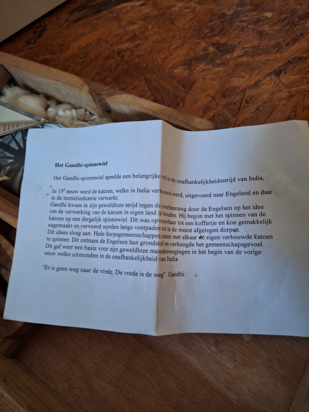 speciaal Gandhi spinnenwiel bijzonder spinnewiel om heel dun, Ophalen, Spinnewiel