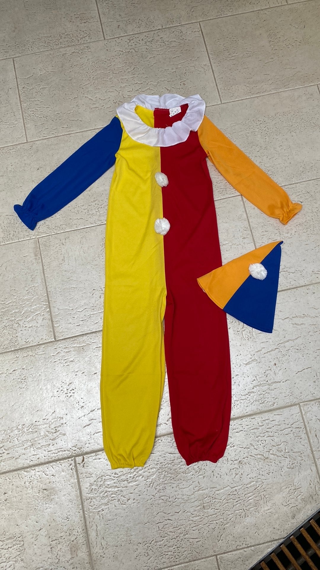 Clownspak - maat 128, Ophalen of Verzenden, Zo goed als nieuw, 122 t/m 128, Jongen of Meisje