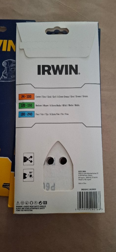 Irwin deltaschuurpapier Black & Decker K60 3 pakken, Overige typen, Onbekend, Ophalen of Verzenden, Zo goed als nieuw