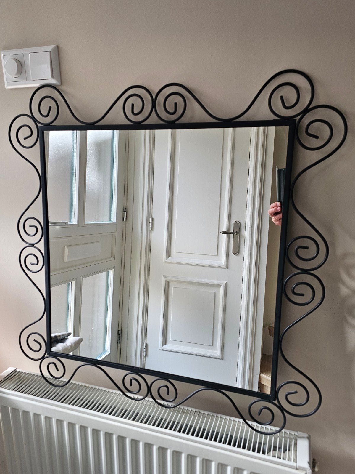 Spiegel 54x54cm in frame, Huis en Inrichting, Woonaccessoires | Spiegels, Ophalen, Rechthoekig, 50 tot 75 cm, Minder dan 100 cm