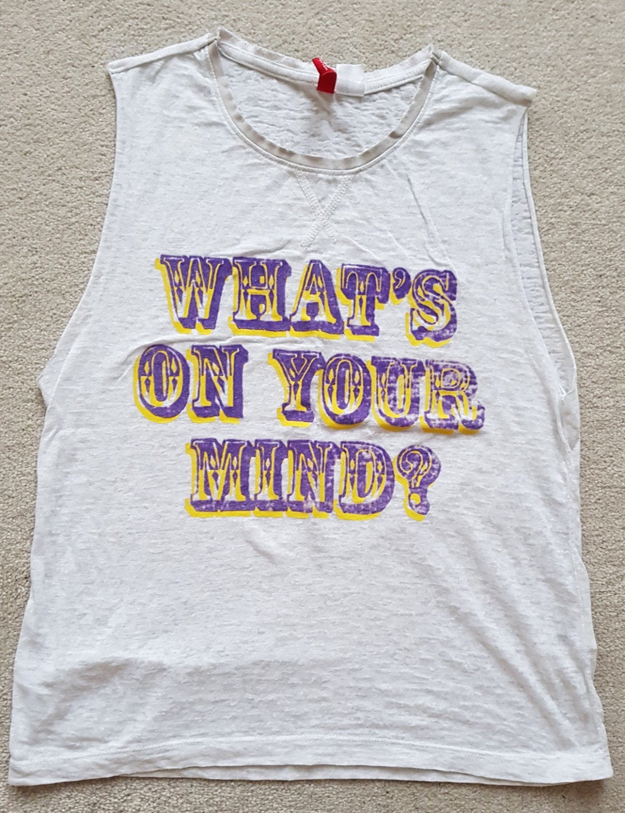 Hemd wit creme maat 34 xs topje t-shirt dames tops tshirt, Divided, Verzenden, Wit, Zo goed als nieuw
