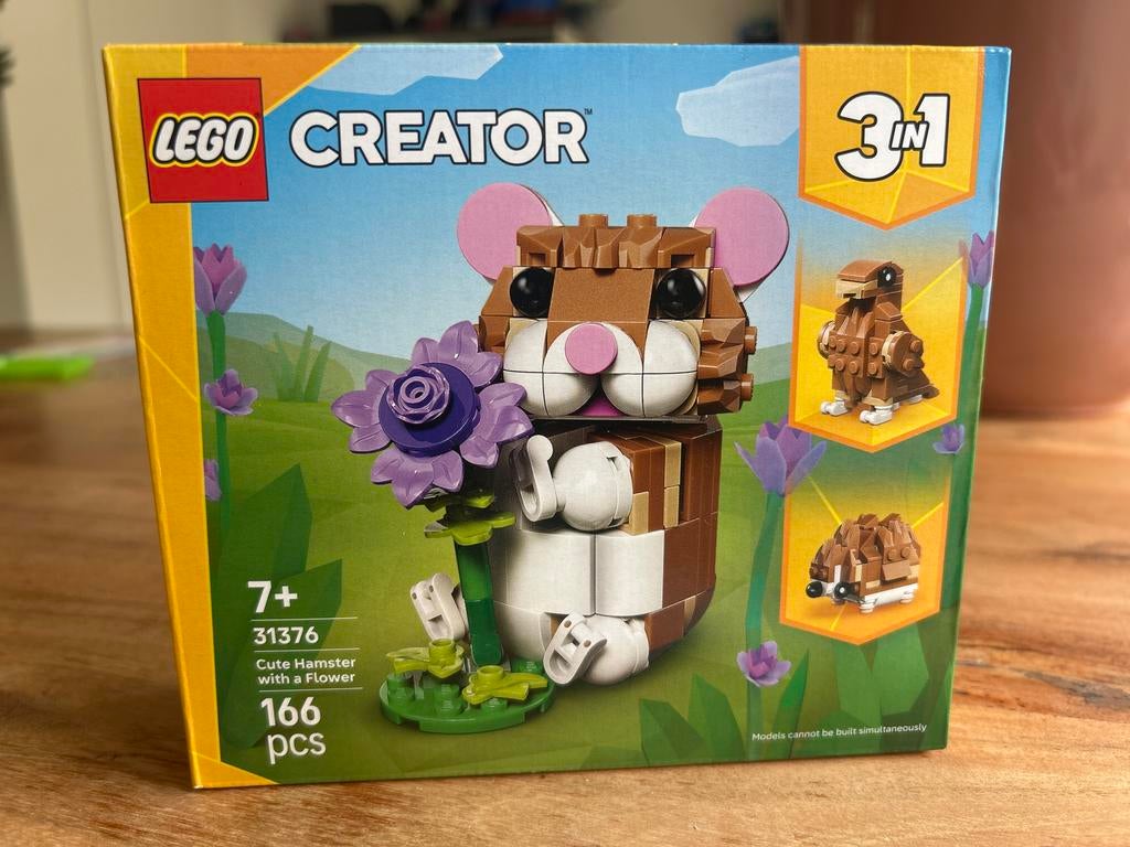 LEGO Creator 31376 Leuke Hamster met Bloem 3-in-1, Lego, Ophalen of Verzenden, Zo goed als nieuw, Compleet