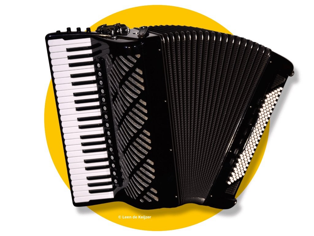 Mengascini Max P Convertor, Muziek en Instrumenten, Accordeons, Met koffer, Toetsaccordeon, Zo goed als nieuw, 120-bas