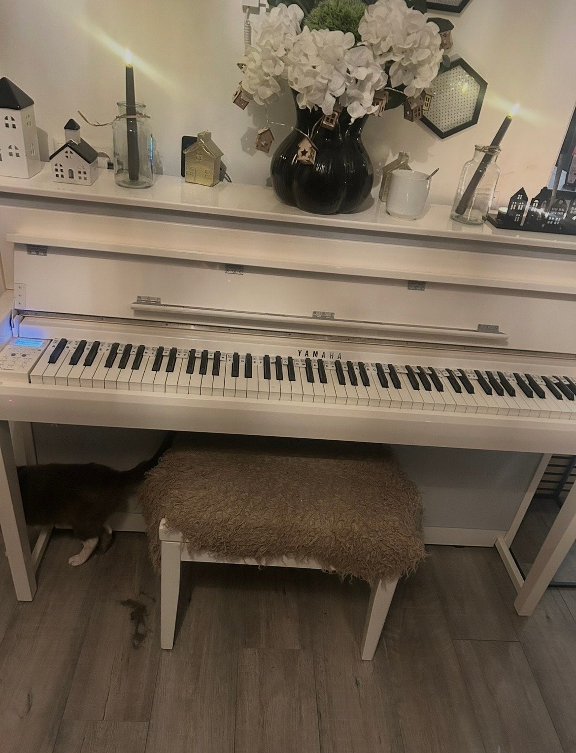 Witte Yamaha digitale piano - Zo goed als nieuw, Wit, Digitaal, Ophalen of Verzenden, Zo goed als nieuw
