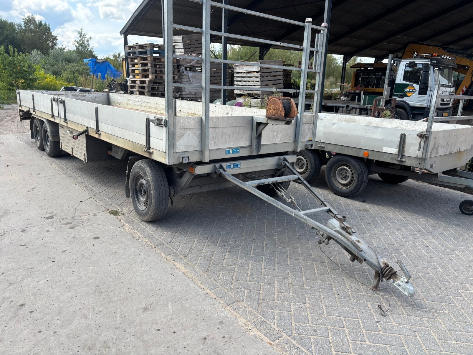 Barents schamel aanhanger 3500kg, Ophalen, Gebruikt