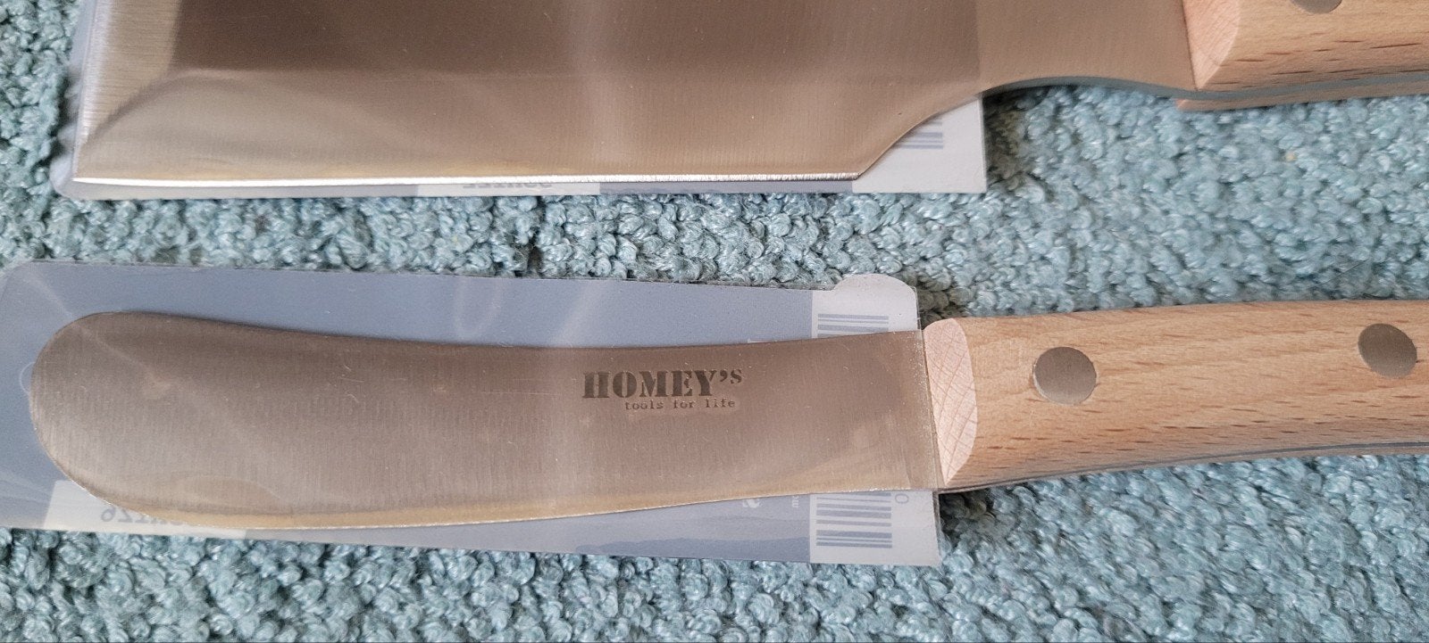 Homey's paté steker & smeermes nieuw, Verzenden, Los bestek, Nieuw, Rvs of Chroom