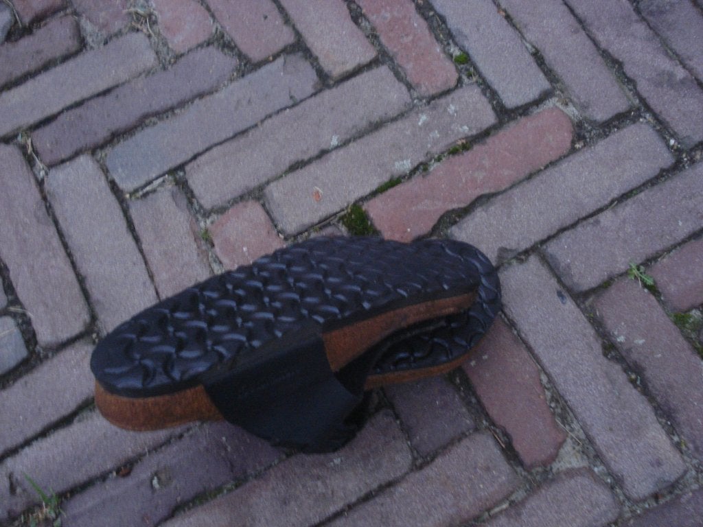 GRATIS VERZENDEN ZWARTE RAMSES BIRKENSTOCK SLIPPERS 38, Slippers, Verzenden, Zwart, Zo goed als nieuw