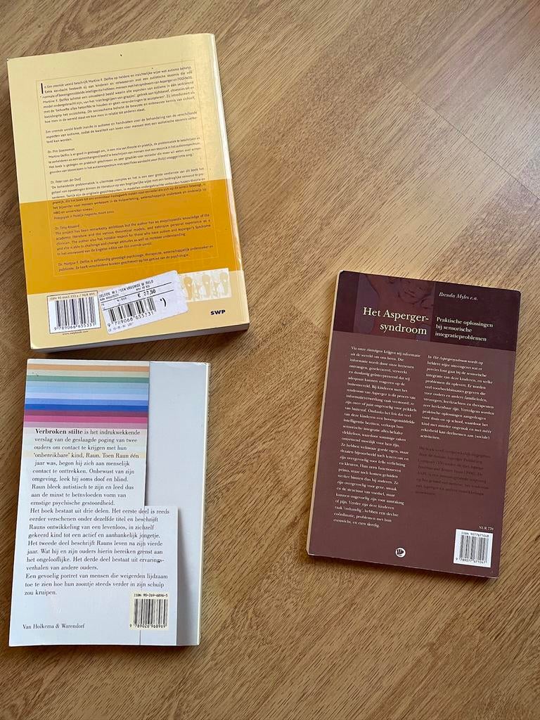 3 boeken over autisme / Asperger, Ophalen of Verzenden