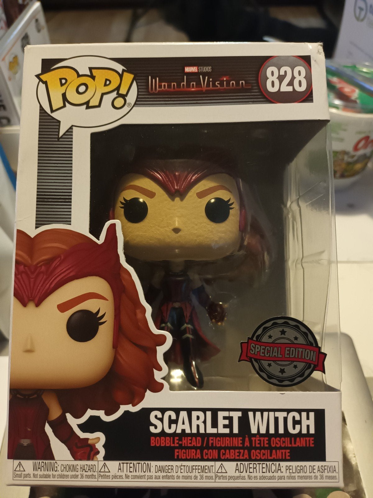 Funko Pop! WandaVision Scarlet Witch 828 Special Edition, Ophalen of Verzenden, Nieuw