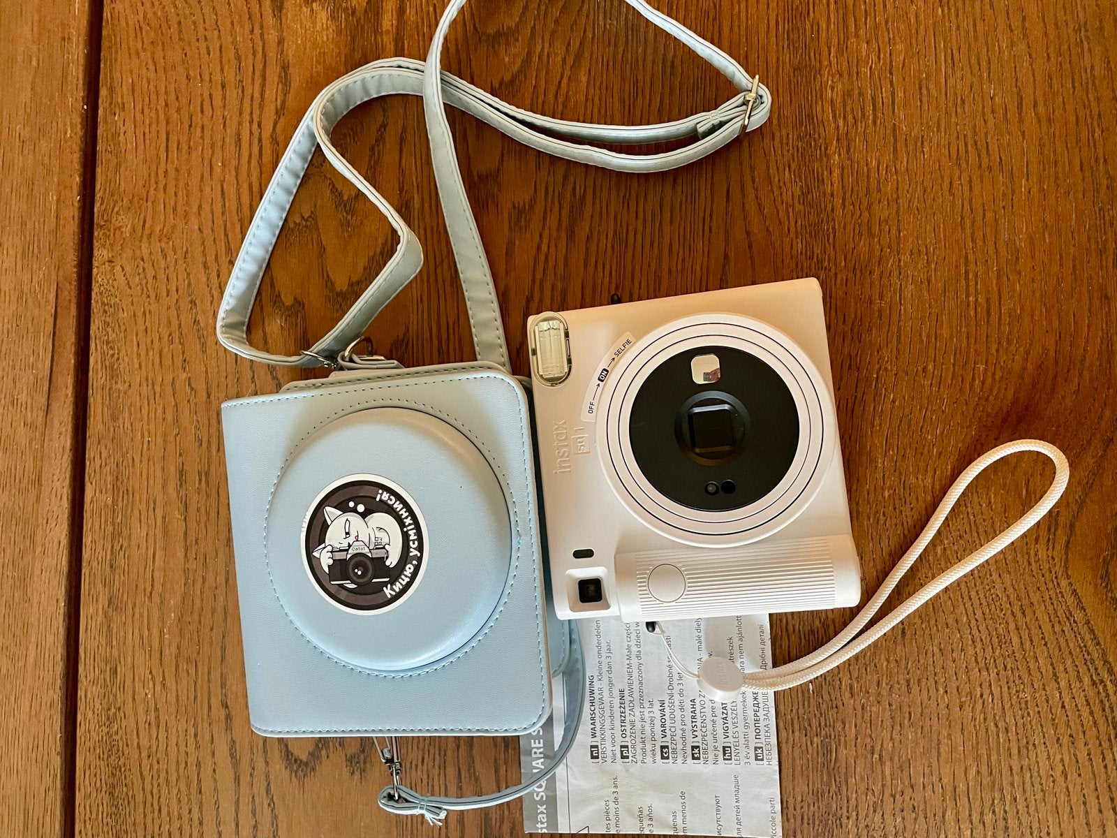 Fujifilm Instax Square SQ1 Wit met Hoes (ZGAN), Instant camera, Ophalen of Verzenden, Zo goed als nieuw, Fujifilm