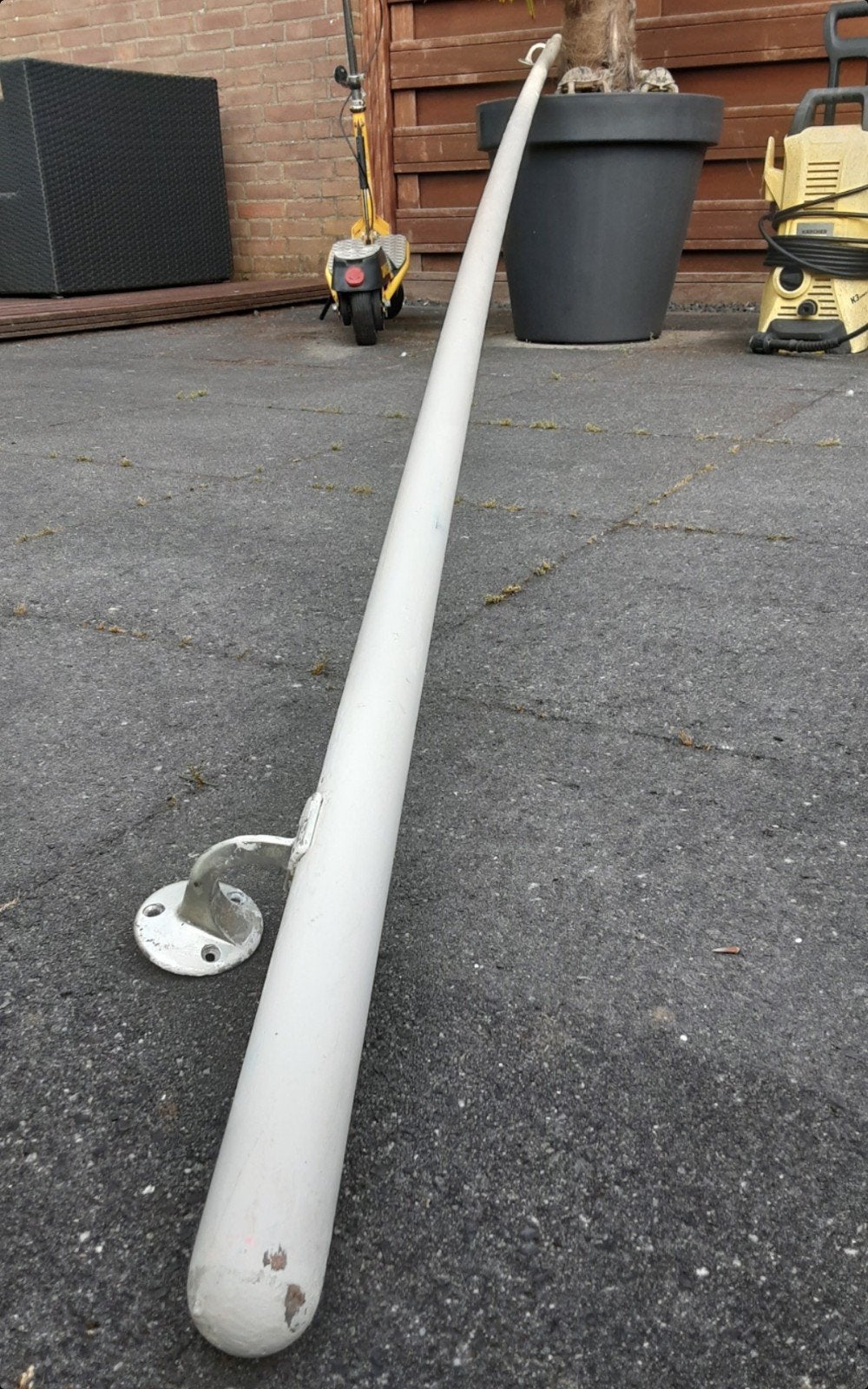 Trapleuning 285 cm licht gebogen, Ophalen