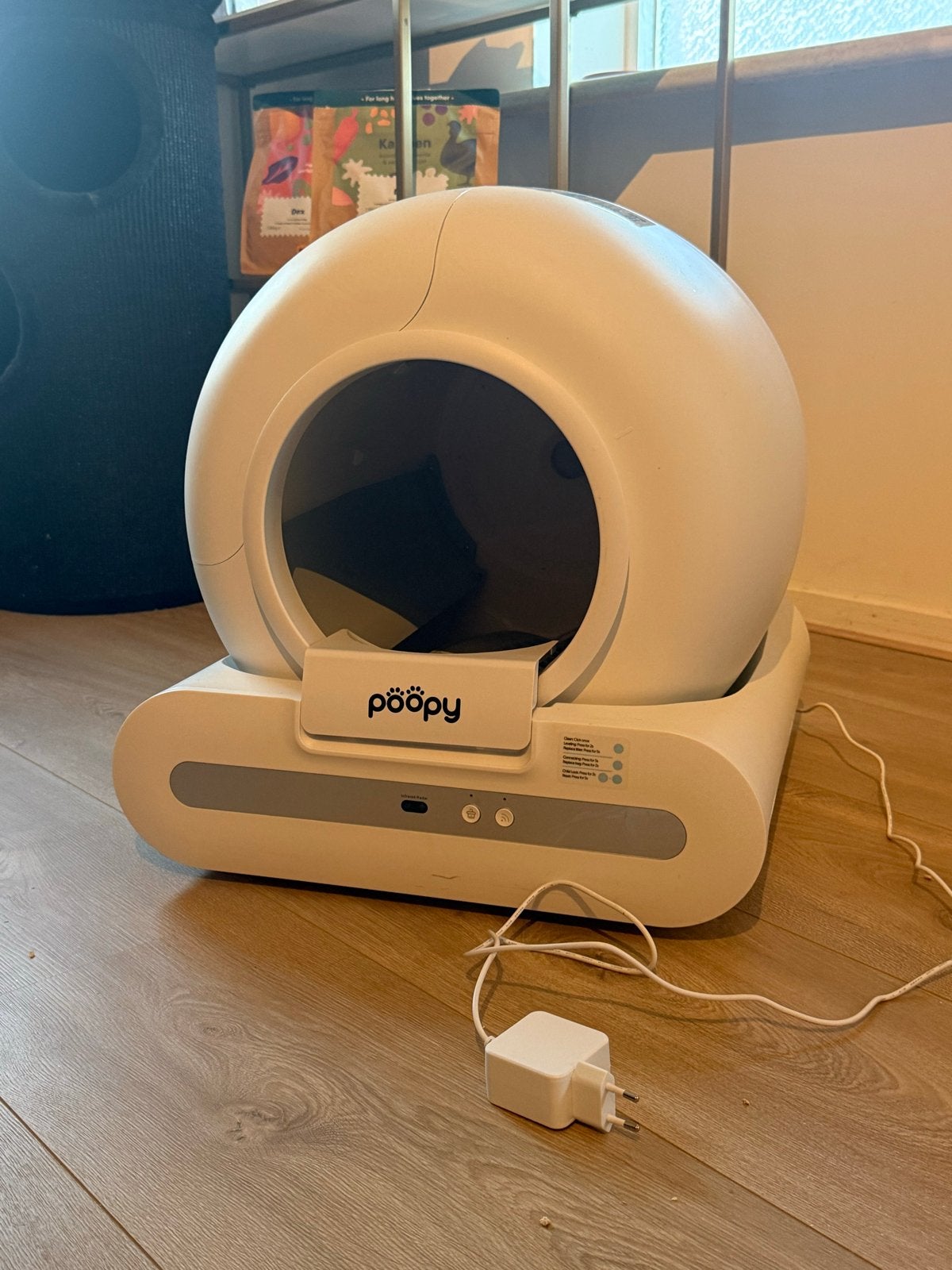 Automatische kattenbak Poopy nano 2, Dieren en Toebehoren, Ophalen, Zelfreinigend, Zo goed als nieuw, Open