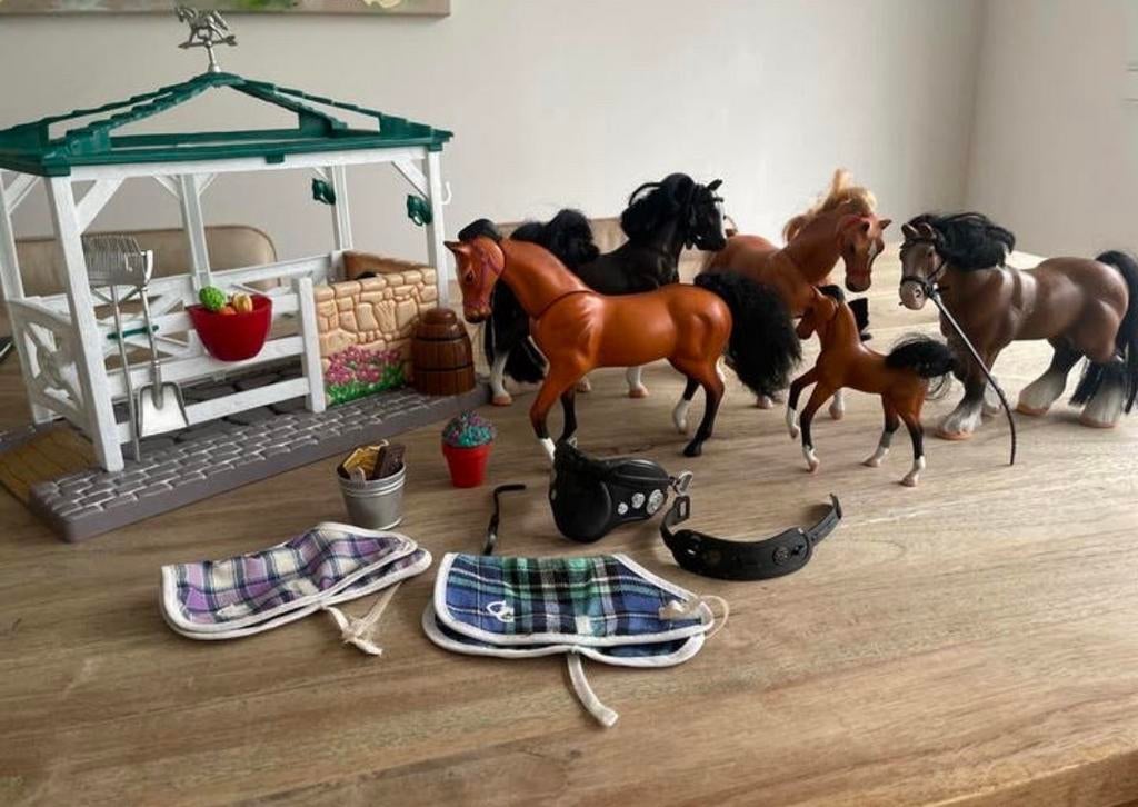 Vintage Grand Champignon Paardenset 1998 met Stal, Ophalen, Gebruikt, Jongen of Meisje