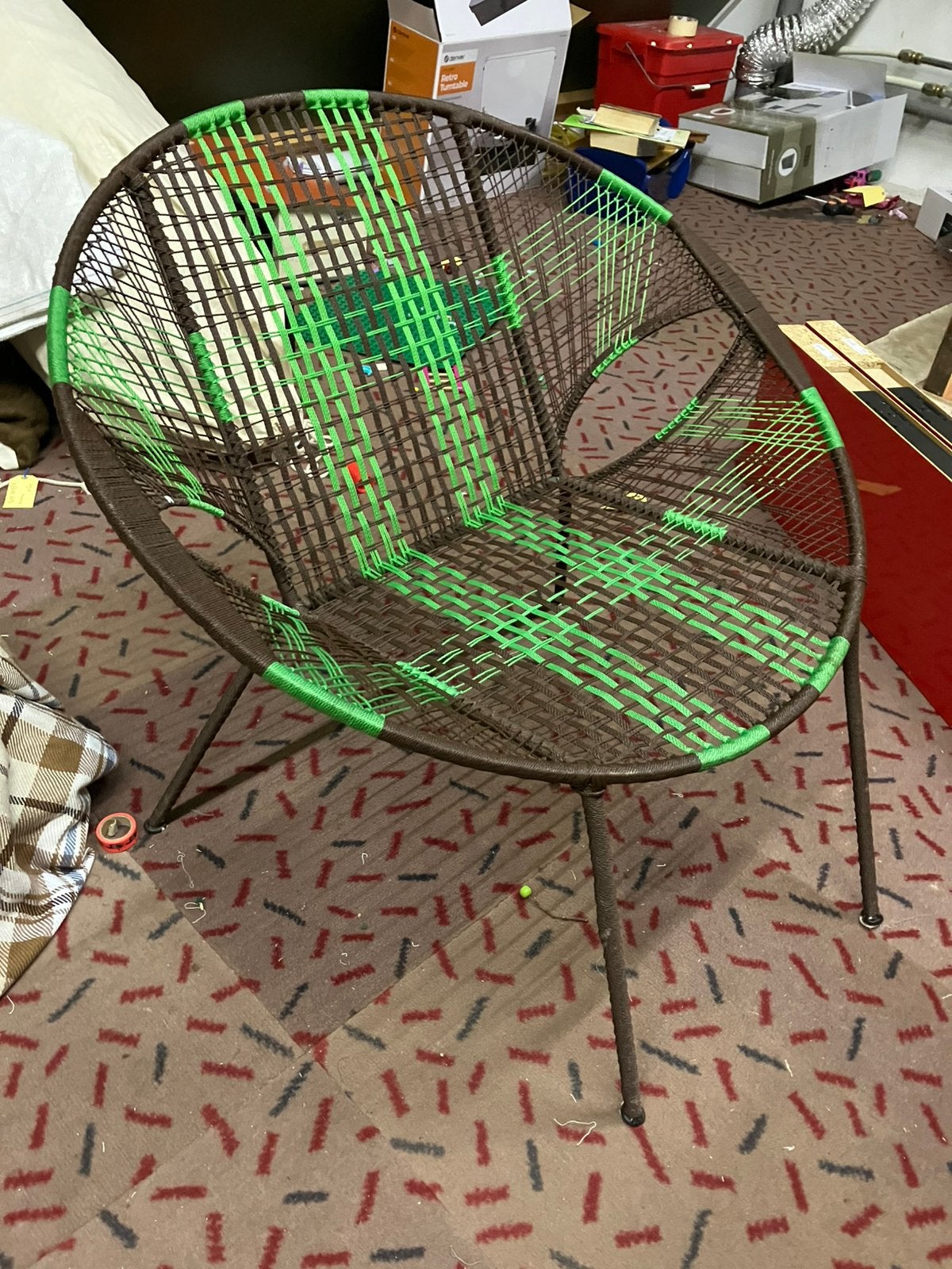 Draadstoel als nieuw, Huis en Inrichting, Stoelen, Ophalen, Zo goed als nieuw, Eén