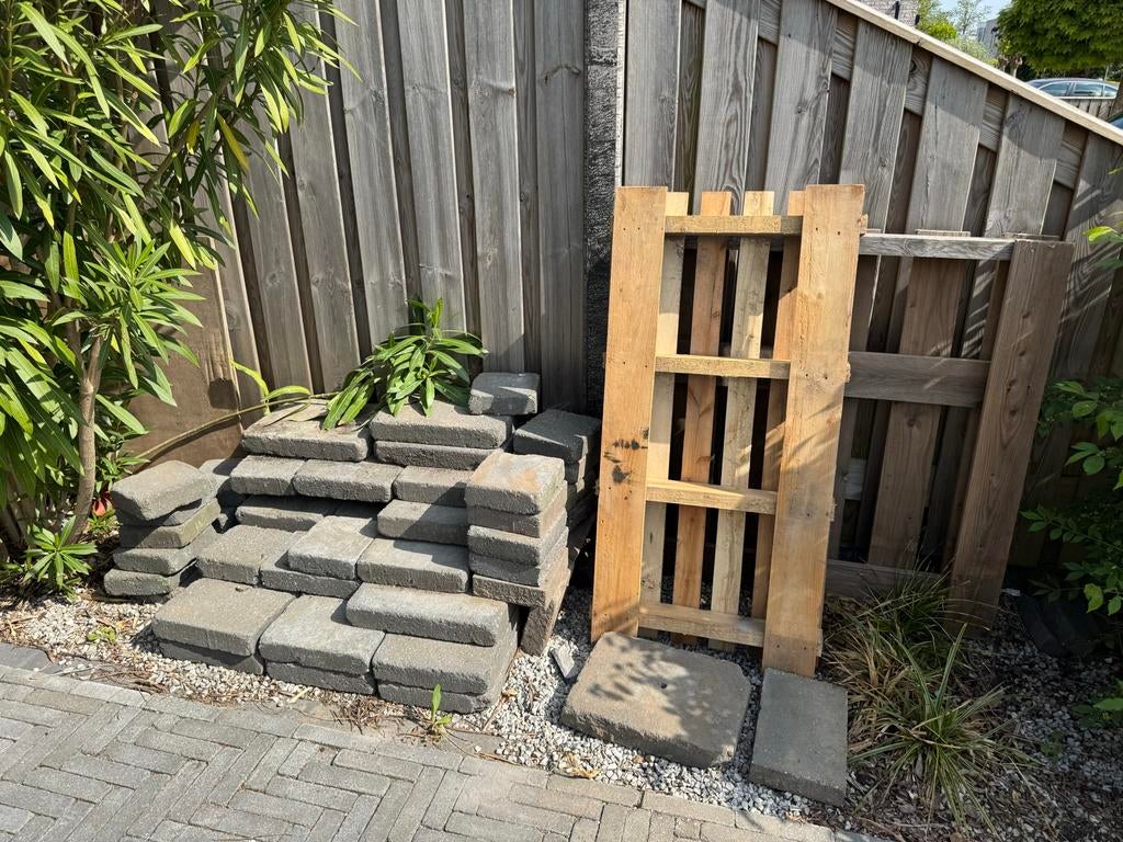 Restant wildverband tegels, Tuin en Terras, Ophalen of Verzenden, Gebruikt, Kunststof, Overige typen