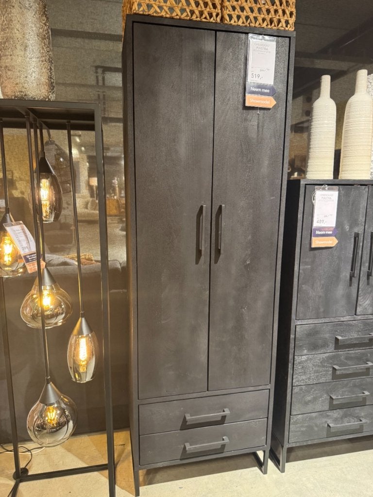 Piastra Opbergkast Mangohout Deep Black - Pronto Wonen, Niet ingevuld, Niet ingevuld, Niet ingevuld