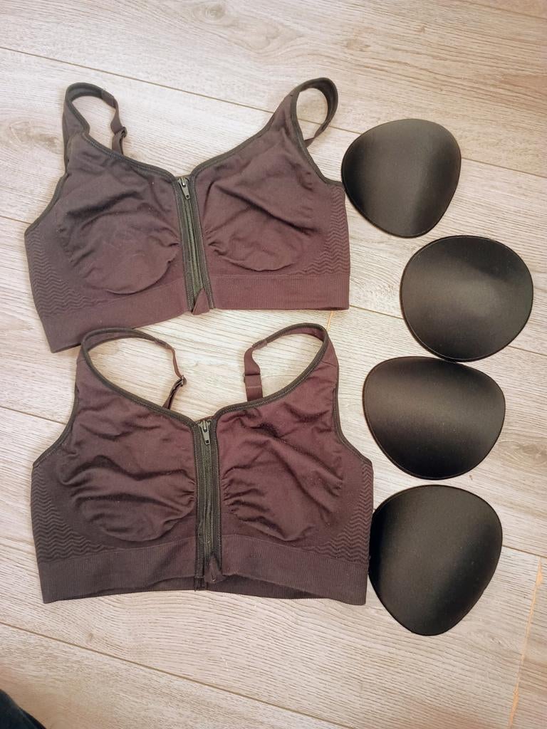 2x Anita Care BH's met rits, maat L, Anita, Ophalen of Verzenden, Zwart, BH