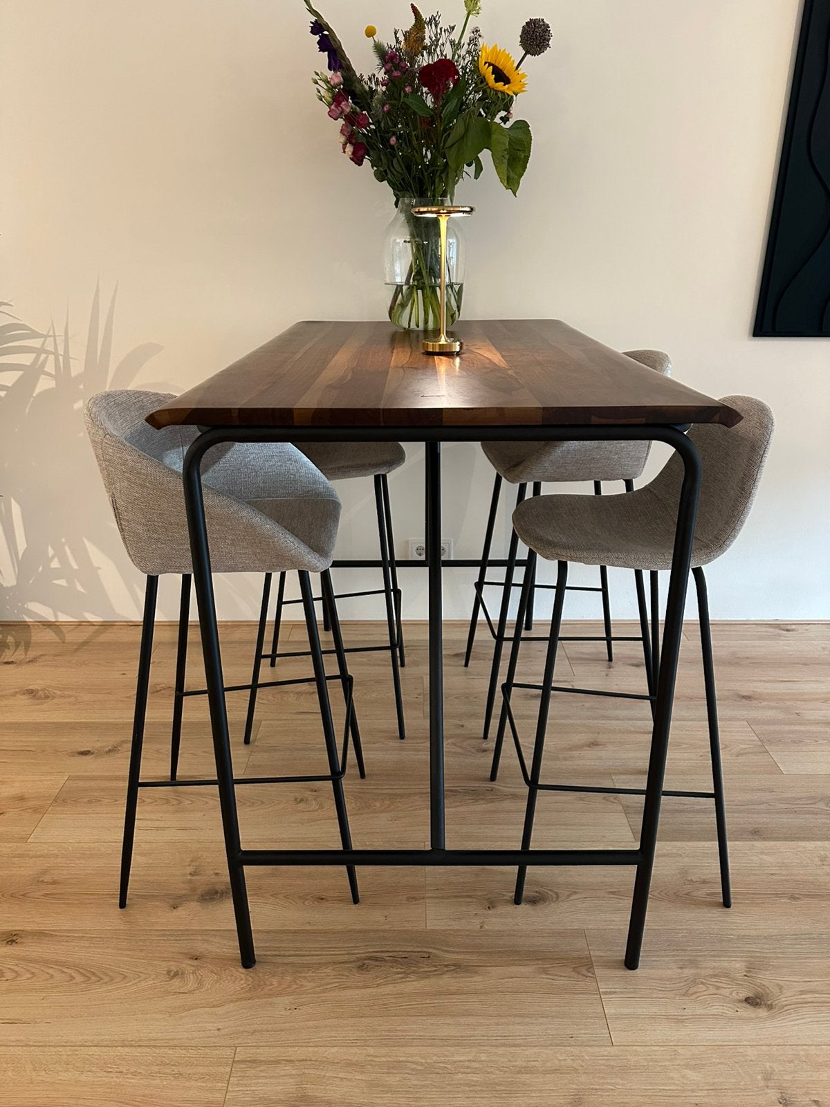 Massief palissander bartafel 4-6 personen | Tikamoon Talia, Huis en Inrichting, Barren, Ophalen, Zo goed als nieuw