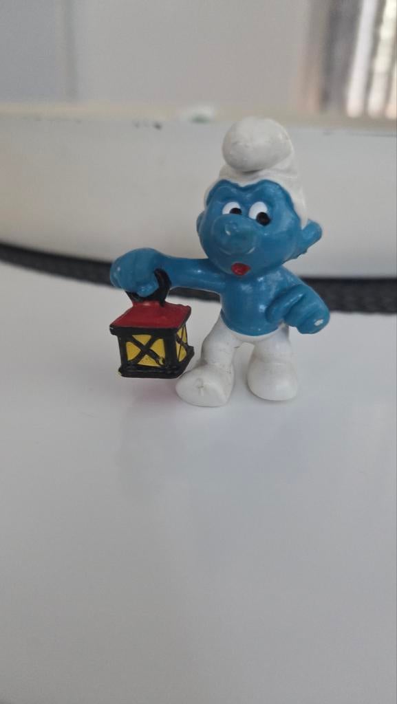 Smurf met lantaarn - Vintage Peyo W. Germany, Verzamelen, Ophalen of Verzenden