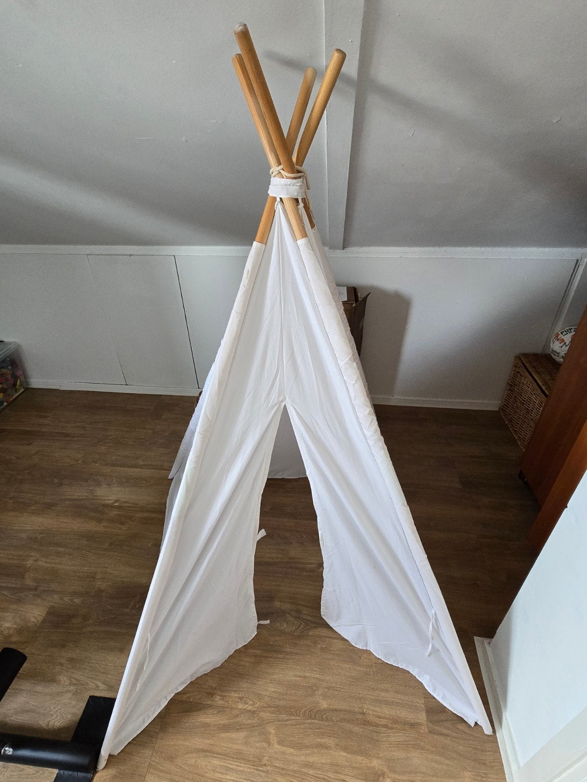Witte kinder tipi tent met raampje, Ophalen of Verzenden, Gebruikt