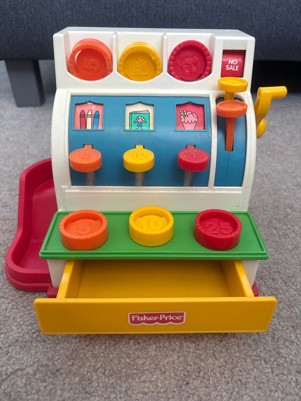 Fisher-Price Kassa Speelgoed met Munten, Kinderen en Baby's, Speelgoed | Fisher-Price, Ophalen, Gebruikt, Speelset
