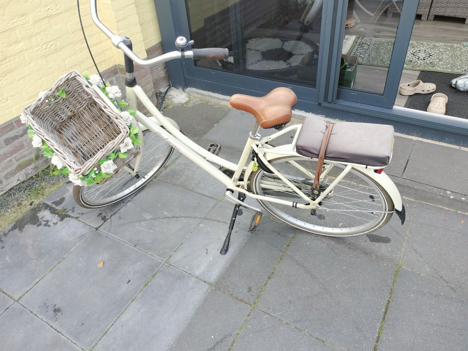 meisjes fiets met mand 26 inch, Ophalen, Gebruikt, 26 inch of meer, Handrem