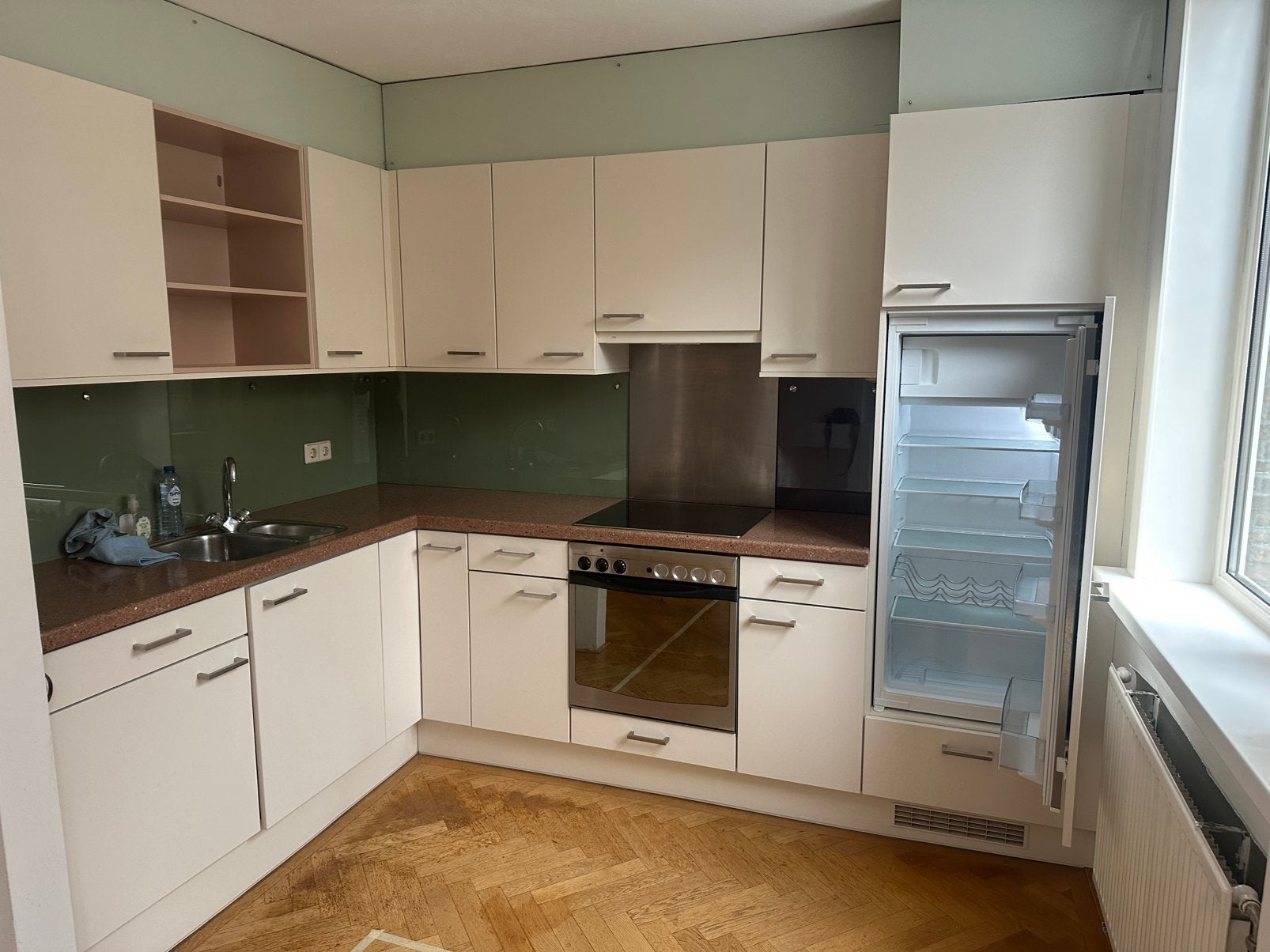 Keuken GRATIS, Huis en Inrichting, Keuken | Complete keukens, Ophalen, Zo goed als nieuw, Wit, Hoekkeuken