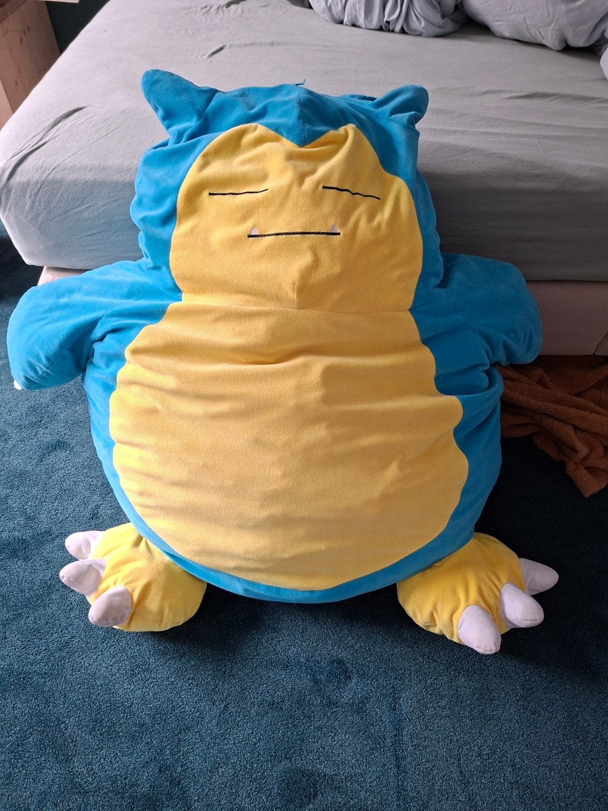 Grote Snorlax Knuffel - 100x80x30 cm, Kinderen en Baby's, Ophalen, Gebruikt, Overige typen, Blauw