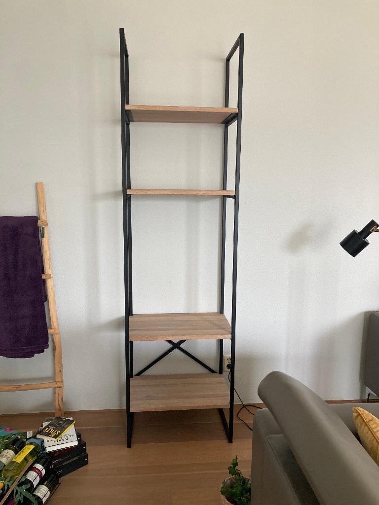 Boekenkast, blank eiken, Huis en Inrichting, Kasten | Boekenkasten, Ophalen, Met plank(en), 200 cm of meer, Eikenhout