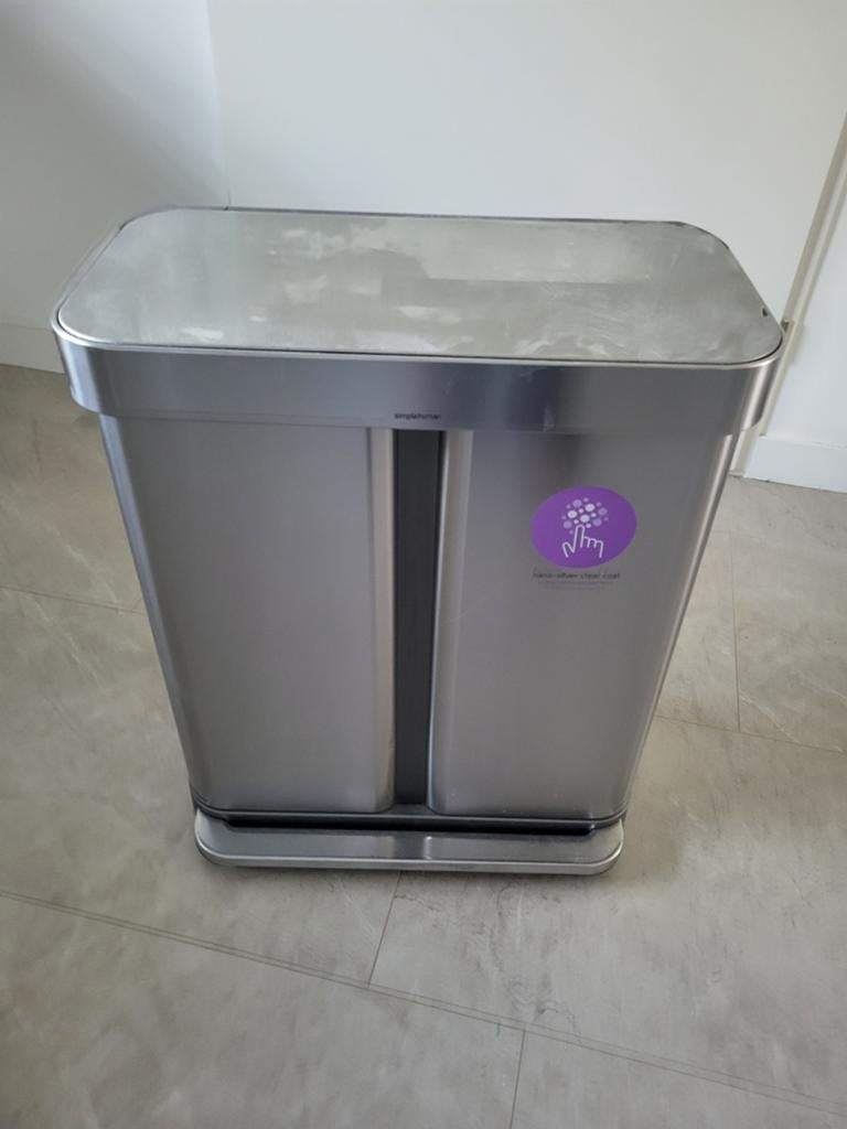 Simplehuman Afvalbakje, 40 liter of meer, Ophalen, Kunststof, Minder dan 50 cm