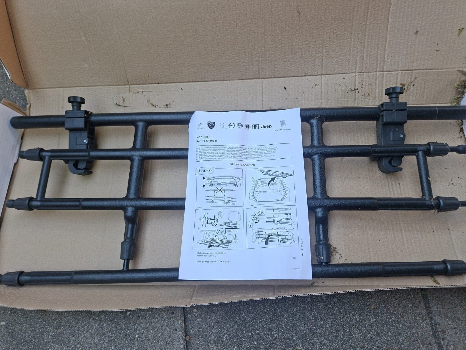 Hondenrek voor auto - Fiat/Jeep/Opel/Citroën/Peugeot, Auto diversen, Ophalen, Nieuw