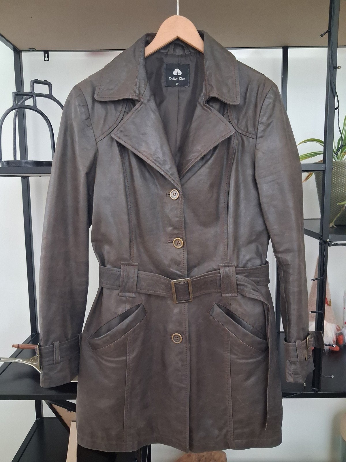 Cotton Club Guinea Leren Jas Maat 36, Kleding | Dames, Jassen | Winter, Bruin, Ophalen of Verzenden, Zo goed als nieuw, Maat 36 (S)
