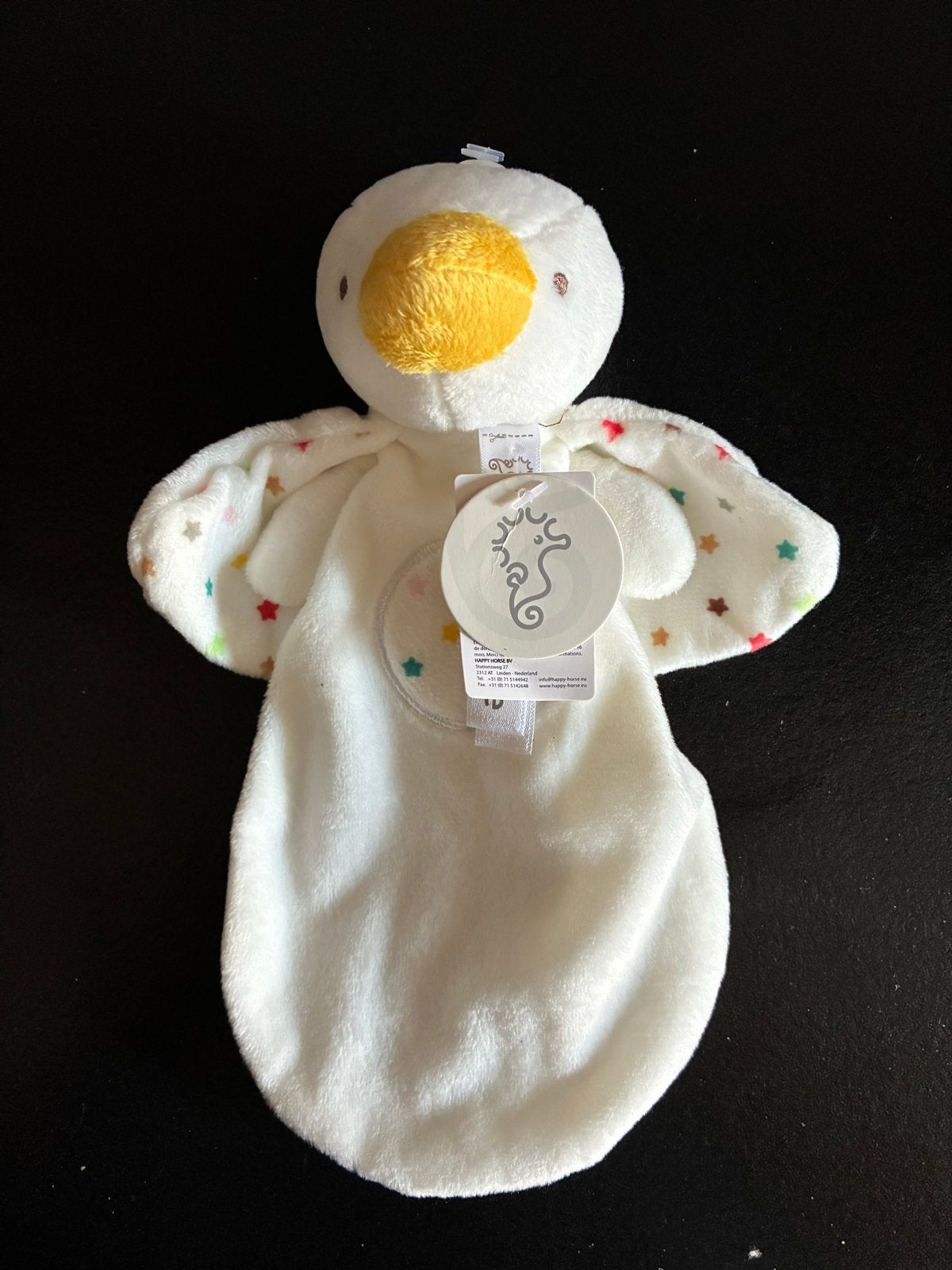 Nieuw knuffeldoekje eendje met sterren, Ophalen of Verzenden, Nieuw, Overige typen