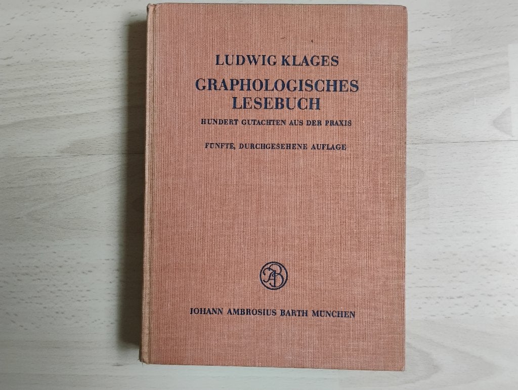 Graphologisches Lesebuch door Ludwig Klages, Ophalen of Verzenden, Gelezen, Overige niveaus