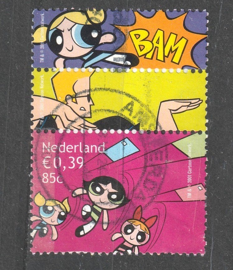 97 Y paartje 1996 The Powerpuff Girls 2001, Verzenden, Na 1940, Gestempeld