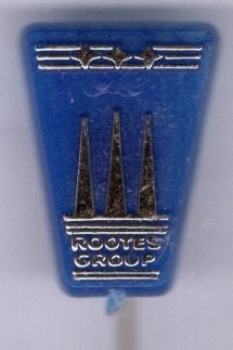 Rootes group auto fabriek blauw plastic speldje ( W_028), Verzamelen, Verzenden, Zo goed als nieuw, Transport, Speldje of Pin